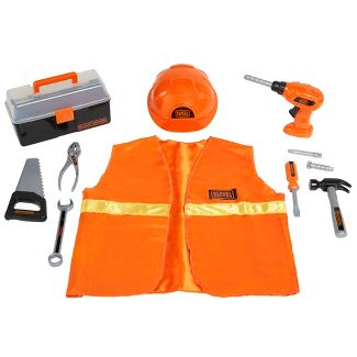 Black & Decker Junior Carpenter Tool Set with 50 Tools & Accessories Including Tool Belt & Safety Vest